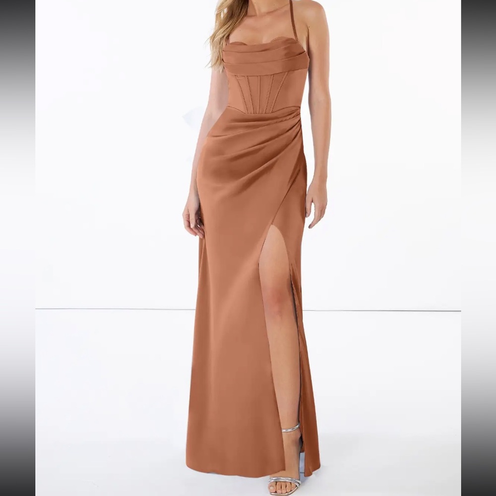 AZAZIE BROOKELLE DRESS (Bronzer Color)